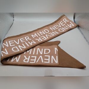 Handle Wrap/Twillie For Your Bag Handle Reads 'Never Mind'